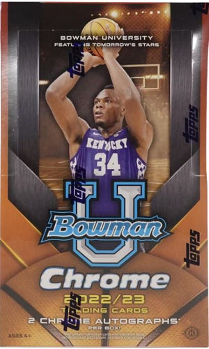 PERSONAL BOX: 2022/23 Bowman University Chrome Basketball Hobby Box ID 23NBABOWMANUP102